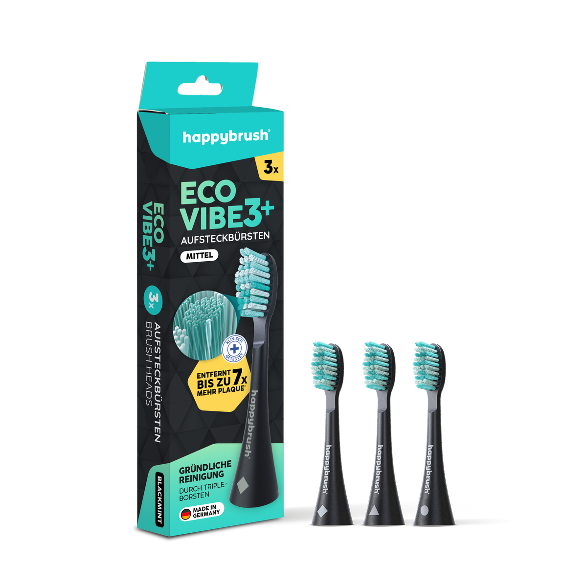 Aufsteckbürsten Eco Vibe 3+ | Black-Mint