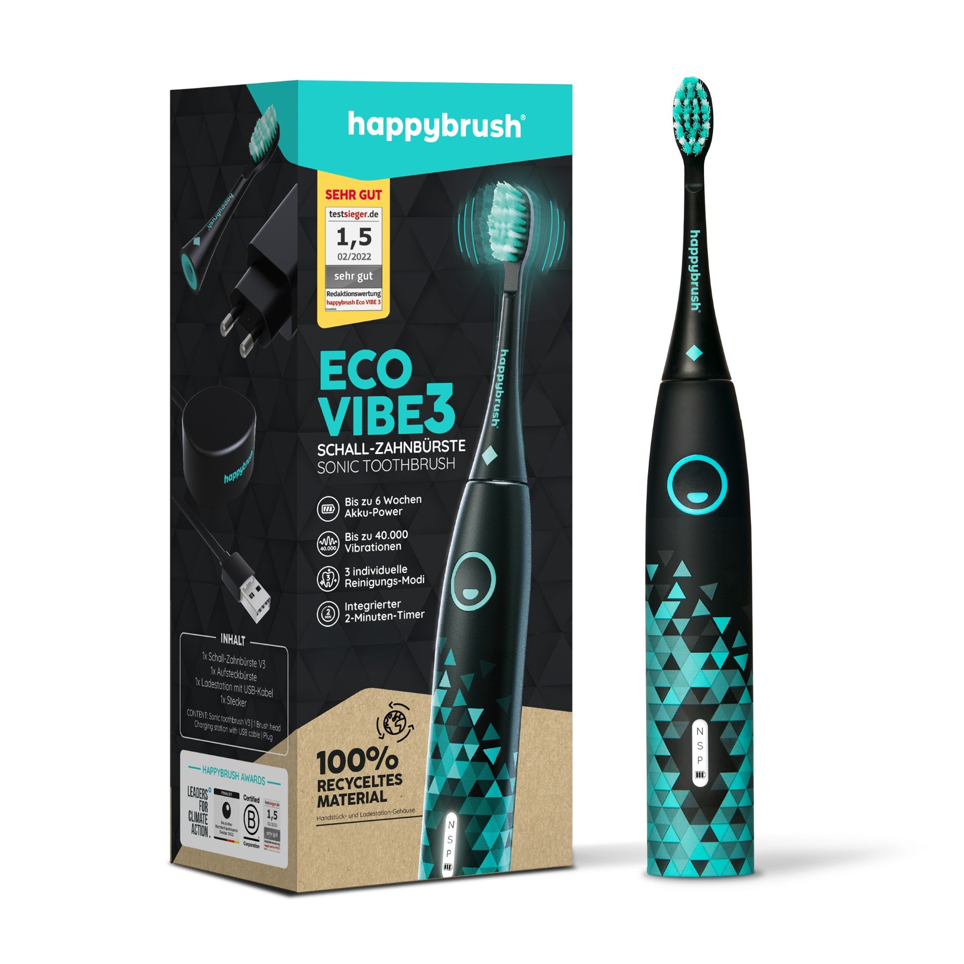 Schallzahnbürste Eco Vibe 3 | Set S
